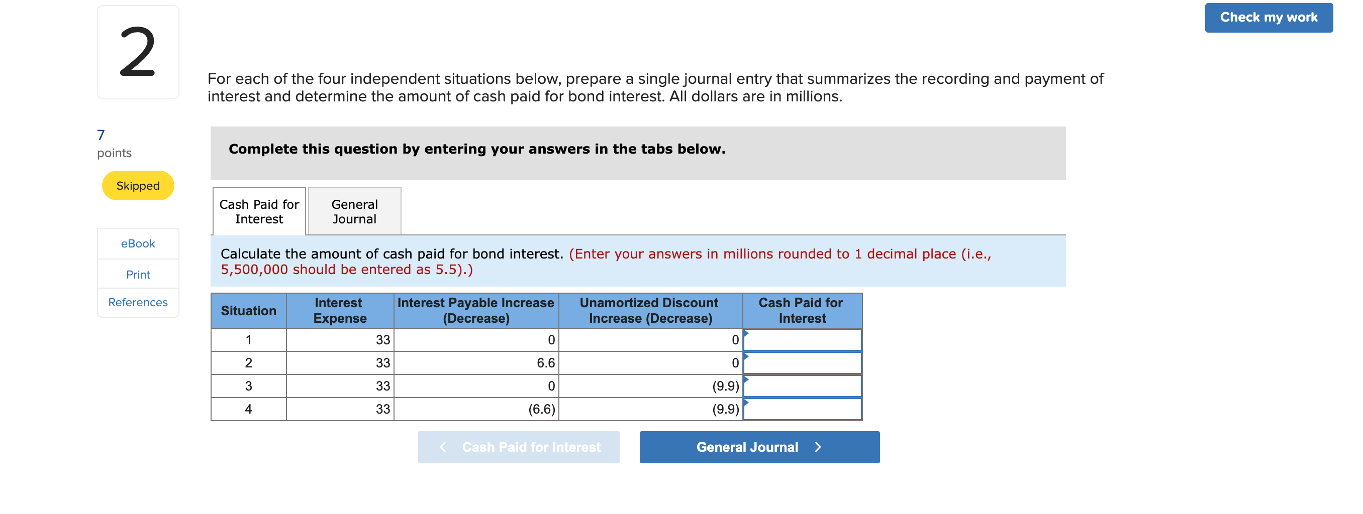 Check My Work 2 For Each Of The Four Independent Situations Below Prepare A Single Journal Entry That Summarizes The Re 1