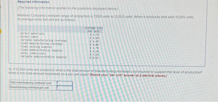 Foundational 15 Saved Required Information The Following Information Applies To The Questions Displayed Below Martin 9