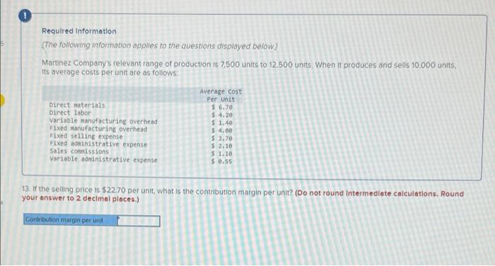 Foundational 15 Saved Required Information The Following Information Applies To The Questions Displayed Below Martin 10