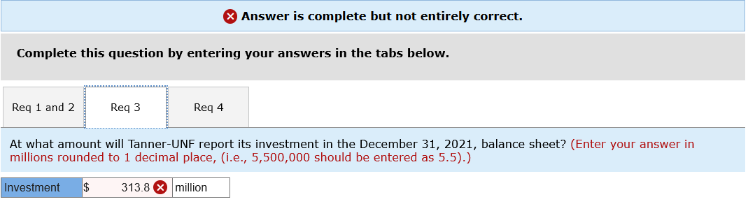 Answer Is Complete But Not Entirely Correct Complete This Question By Entering Your Answers In The Tabs Below Req 1 An 2