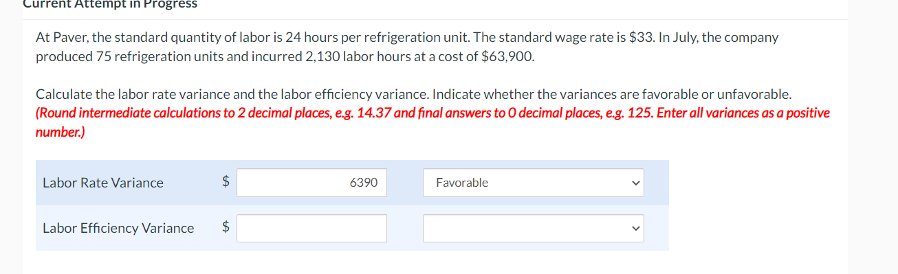 Current Attempt In Progress At Paver The Standard Quantity Of Labor Is 24 Hours Per Refrigeration Unit The Standard Wa 1
