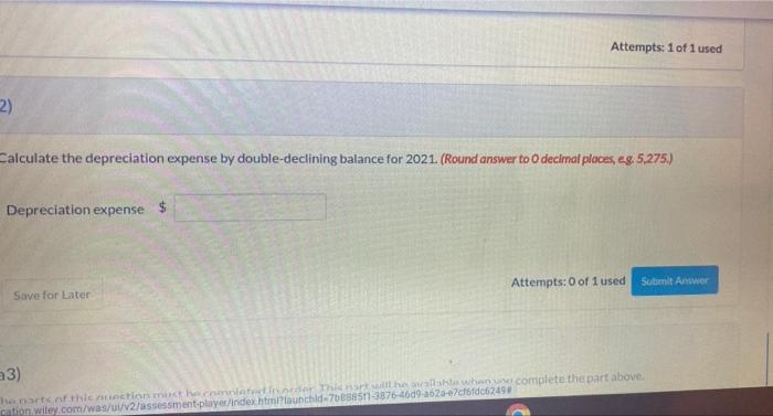 View Font Current Attempt In Progress Question Accounting A Machine Cost 1 338 000 On April 1 2020 Its Estimated Salv 3