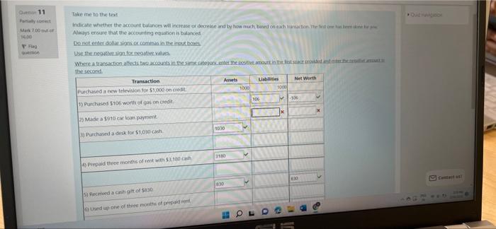 11 Partially Correct Mul 7 Take Me To The Best Indicate Whether The Account Balances Will Increase Ordered And By How Mu 1