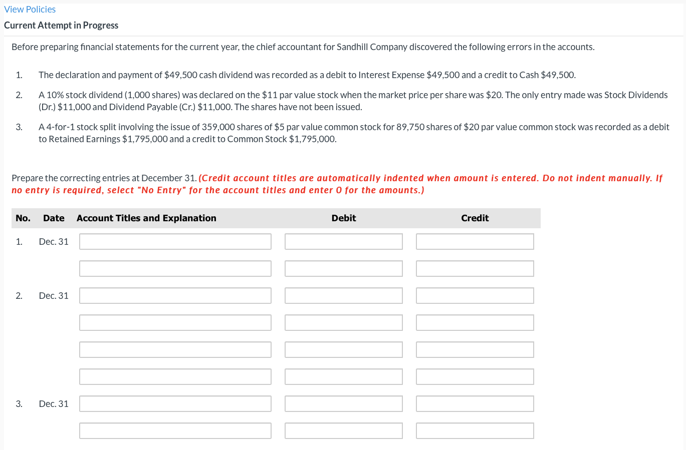 View Policies Current Attempt In Progress Before Preparing Financial Statements For The Current Year The Chief Accounta 1