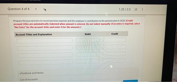The Following Information Is Available For The Pension Plan Of Sweet Company For The Year 2020 Actual And Expected Retu 3