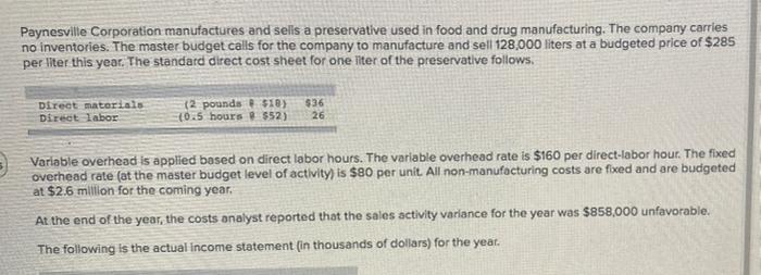 Paynesville Corporation Manufactures And Sellis A Preservative Used In Food And Drug Manufacturing The Company Carries 1