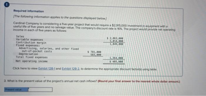 Required Information The Following Information Applies To The Questions Displayed Below Cardinal Company Is Considerin 2
