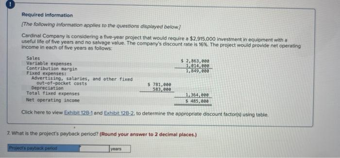 Required Information The Following Information Applies To The Questions Displayed Below Cardinal Company Is Considerin 1