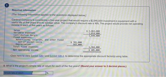 Required Information The Following Information Applies To The Questions Displayed Below Cardinal Company Is Considerin 2