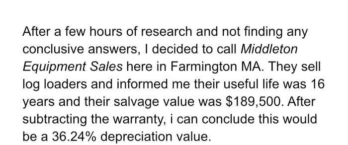 After A Few Hours Of Research And Not Finding Any Conclusive Answers I Decided To Call Middleton Equipment Sales Here I 1