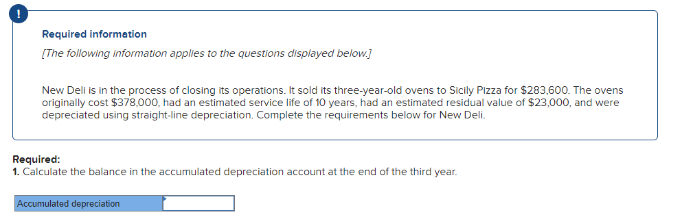Required Information The Following Information Applies To The Questions Displayed Below New Deli Is In The Process Of 1