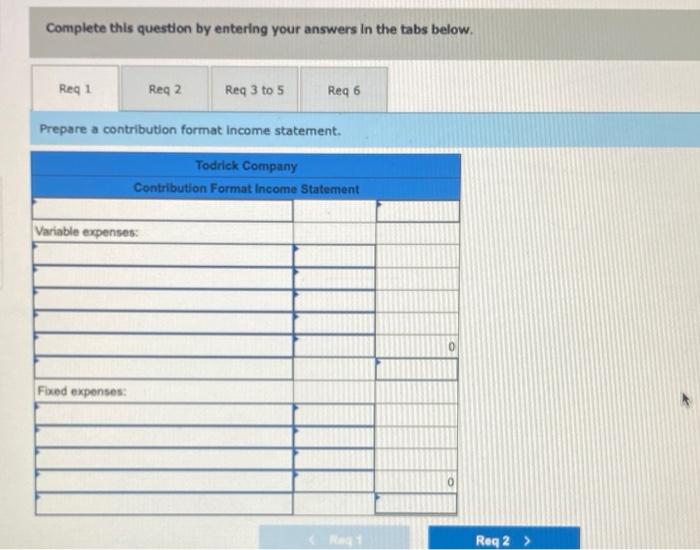 Problem 1 19 Algo Traditional And Contribution Format Income Statements L01 6 Todrick Company Is A Merchandiser That 2