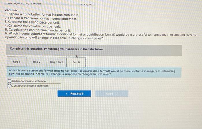 Problem 1 19 Algo Traditional And Contribution Format Income Statements L01 6 Todrick Company Is A Merchandiser That 5