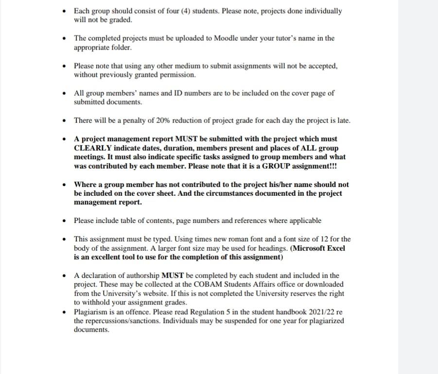 Each Group Should Consist Of Four 4 Students Please Note Projects Done Individually Will Not Be Graded The Comple 1