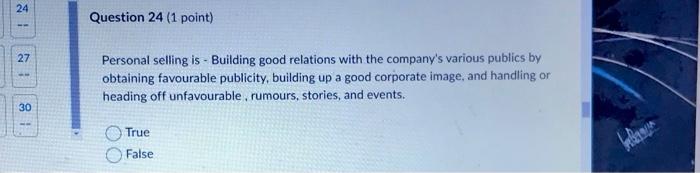 1 20 21 Question 25 1 Point Carefully Integrating And Coordinating The Company S Many Communications Channels To 2