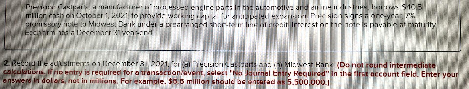 Precision Castparts A Manufacturer Of Processed Engine Parts In The Automotive And Airline Industries Borrows 40 5 Mi 1