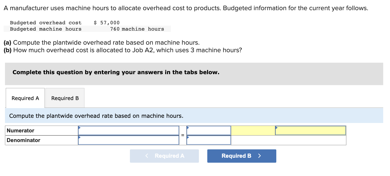 A Manufacturer Uses Machine Hours To Allocate Overhead Cost To Products Budgeted Information For The Current Year Follo 1