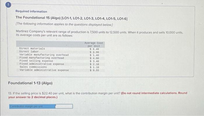O 15 Required Information The Foundational 15 Algo L01 1 L01 2 L01 3 L01 4 L01 5 L01 6 The Following Informati 3