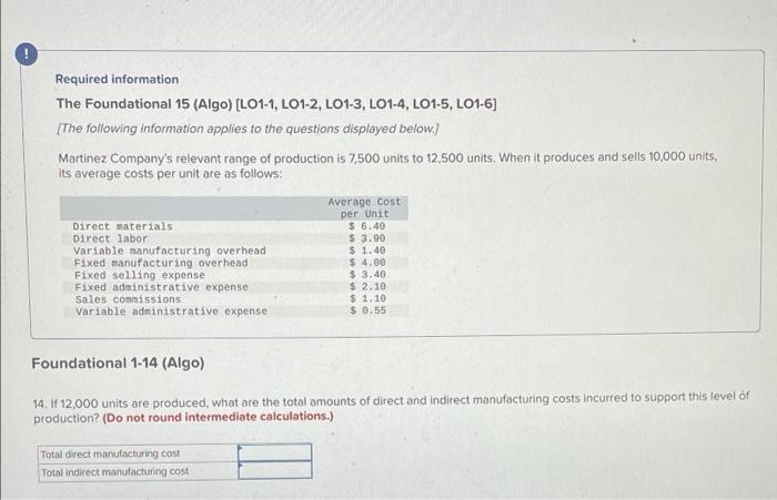 O 15 Required Information The Foundational 15 Algo L01 1 L01 2 L01 3 L01 4 L01 5 L01 6 The Following Informati 4
