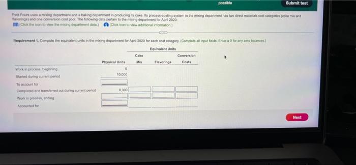 Possible Submit Test Post Forma Department And A Baking Department In Producing Is To Proces Contingem In The Maing Depa 1