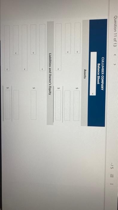 Question 11 Of 13 75 View Policies Current Attempt In Progress Cullumber Company Is Owned And Operated By Natasha W 3