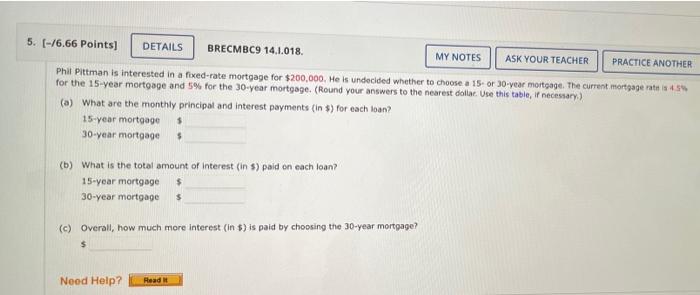 5 76 66 Points Details Brecmbc9 14 1 018 My Notes Ask Your Teacher Practice Another Phil Pittman Is Interested In A 1
