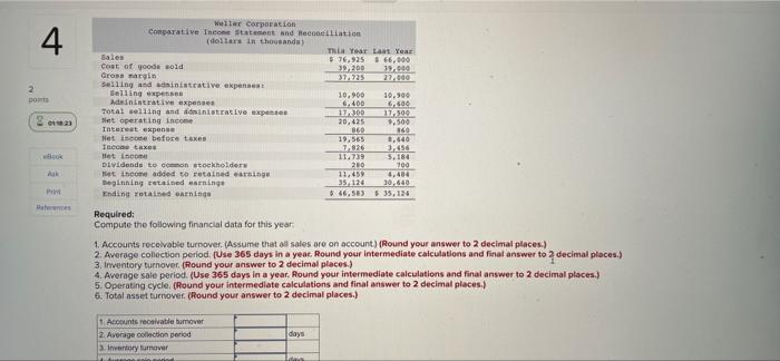 4 2 Comparative Financial Statements For Welier Corporation A Merchandising Company For The Year Ending December 31 App 2