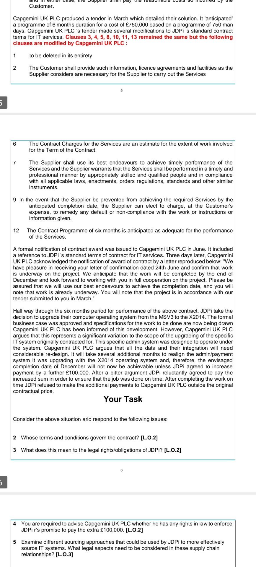 Wuppe Pay Customer Capgemini Uk Plc Produced A Tender In March Which Detailed Their Solution It Anticipated A Progra 2