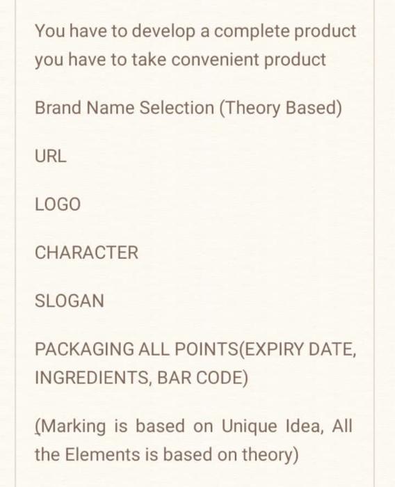 You Have To Develop A Complete Product You Have To Take Convenient Product Brand Name Selection Theory Based Url Logo 1