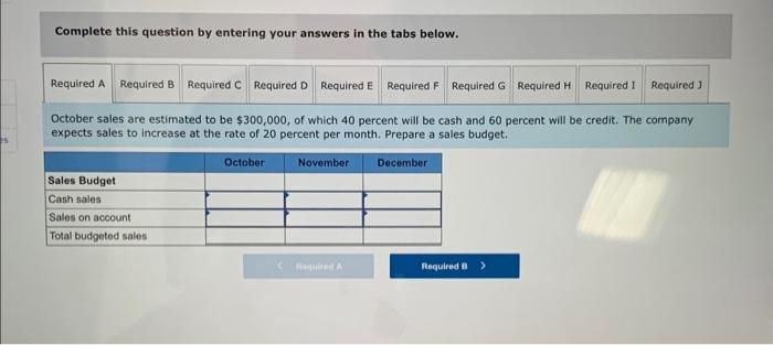 Problem 14 23a Algo Preparing A Master Budget For Retail Company With No Beginning Account Balances Lo 14 2 14 3 14 3