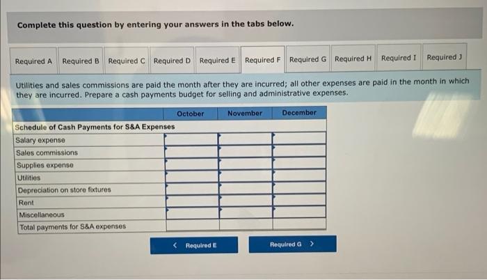Problem 14 23a Algo Preparing A Master Budget For Retail Company With No Beginning Account Balances Lo 14 2 14 3 14 8