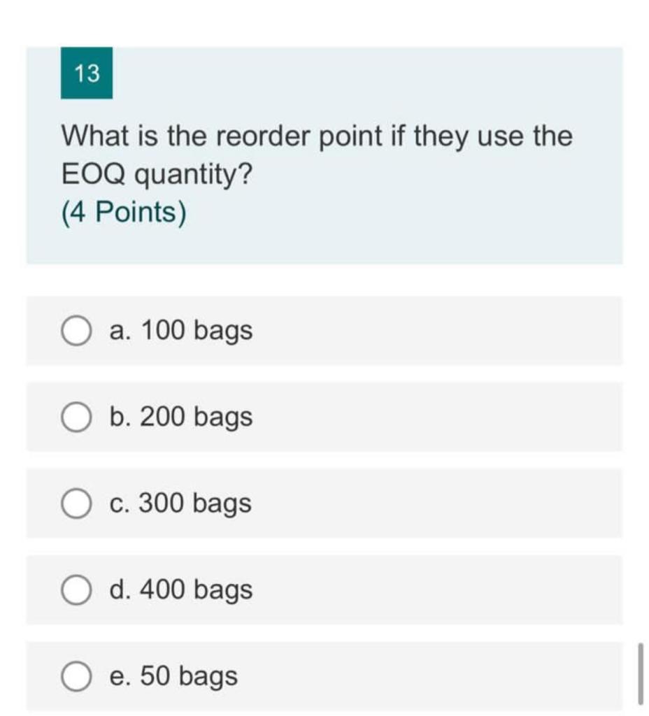 Answer Questions 12 To 16 Based On The Following Problem Q 12 Medro Mariana Were Trying To Set Up An Inventory System 2
