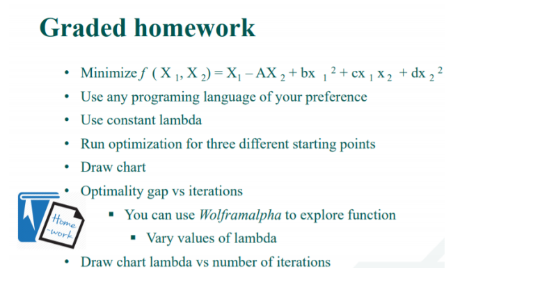 Graded Homework Minimize F X1 X X Ax 2 Bx 2 Cx 1 X2 Dx 22 Use Any Programing Language Of Your Preferenc 1