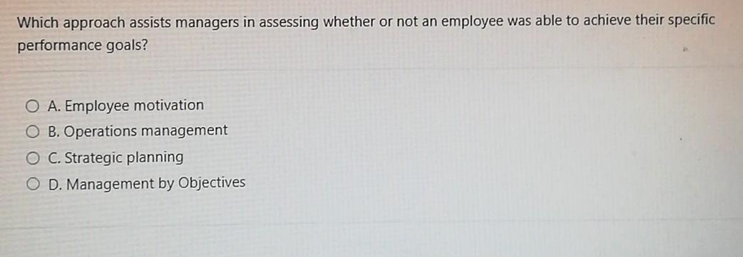 Identify The Term Which Is Used To Describe How The Employee Feels Towards The Company S Promotion And Advancement Polic 5