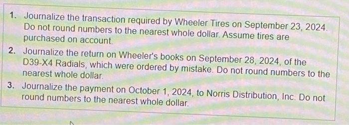 Norris Distribution Inc 7290 S Prospect Street Ravenna Oh 44266 Invoice Date September 23 2024 Sold To Wheeler Ti 2