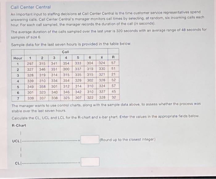 4 6 1 2 Call Center Central An Important Input To Staffing Decisions At Call Center Contral Is The Time Customer Service 1