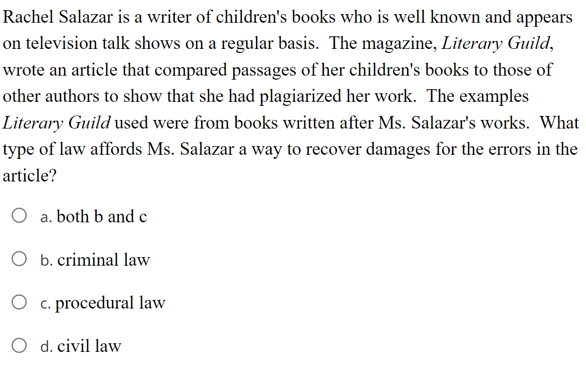 A Rachel Salazar Is A Writer Of Children S Books Who Is Well Known And Appears On Television Talk Shows On A Regular Bas 1