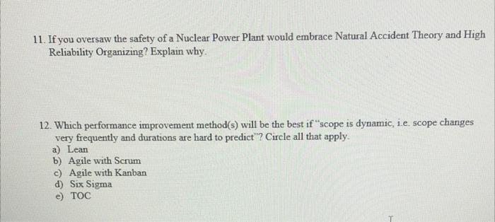11 If You Oversaw The Safety Of A Nuclear Power Plant Would Embrace Natural Accident Theory And High Reliability Organi 1