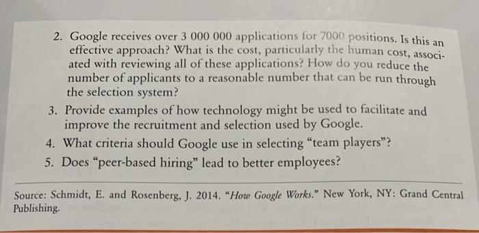 College And Case Study Recruitment And Selection At Google Google Is Consistently Ranked By Fortune Magazine As One Of T 2