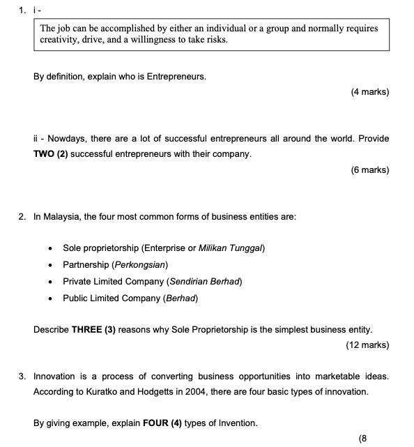 1 I The Job Can Be Accomplished By Either An Individual Or A Group And Normally Requires Creativity Drive And A Will 1