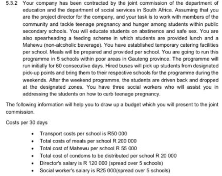 5 3 2 Your Company Has Been Contracted By The Joint Commission Of The Department Of Education And The Department Of Soci 1