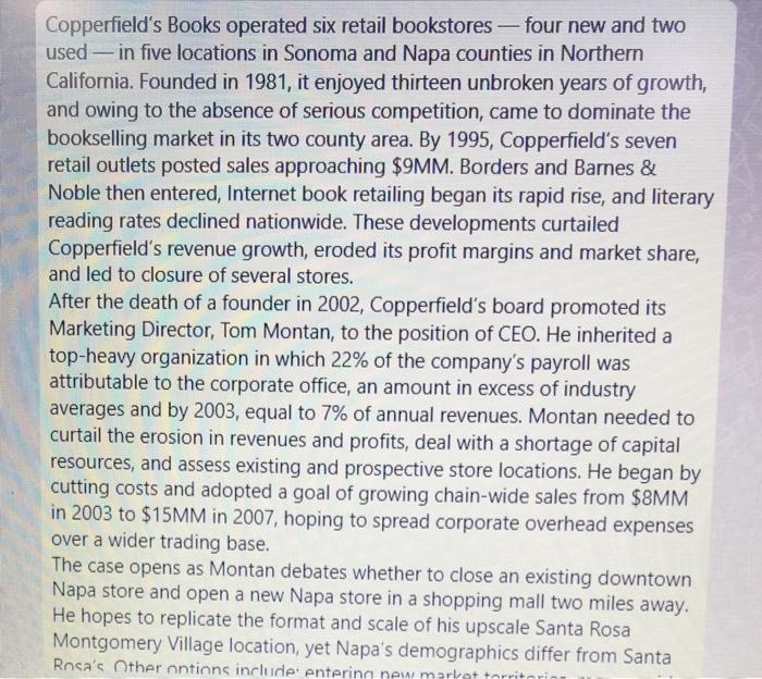Copperfield S Books Operated Six Retail Bookstores Four New And Two Used In Five Locations In Sonoma And Napa Counti 2