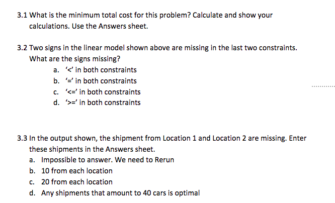 3 A Car Rental Company Currently Has A Surplus Of 20 Cars In Location 1 And 25 Cars In Location 2 Other Four Locations 3