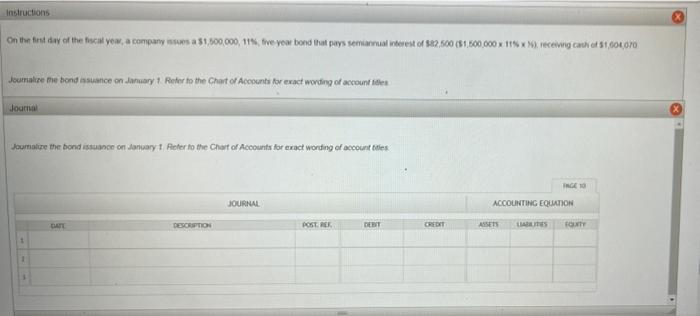 Instructions On Thun Test Day Of The Face Yow A Company Issues A 1 500 000 115 Five Yow Bond That Pays Semiannual Int 1