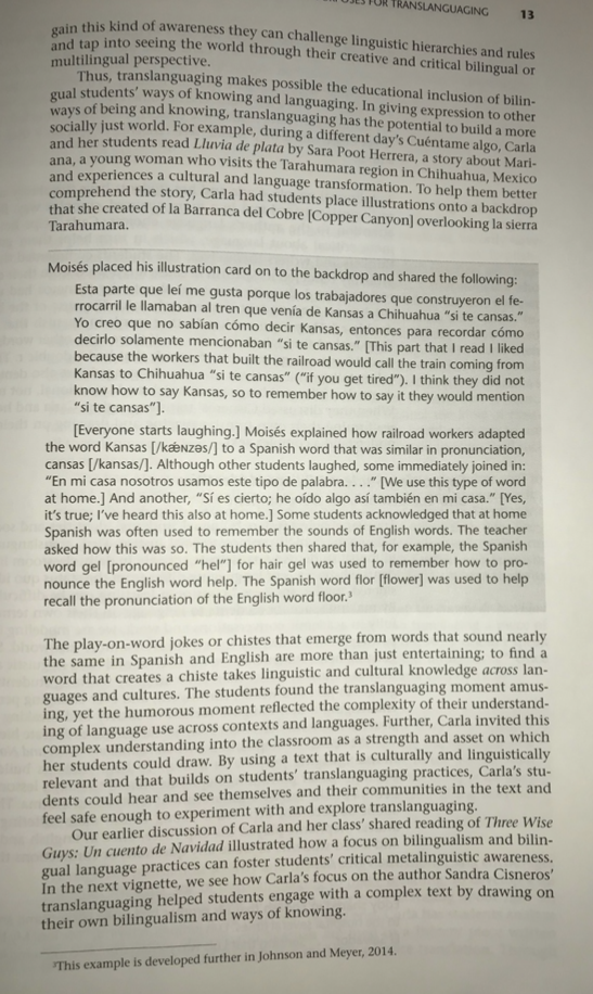 Question Explain How Teachers Can Use Translanguaging In Different Types Of Classroom Contexts Please Provide Examples 18