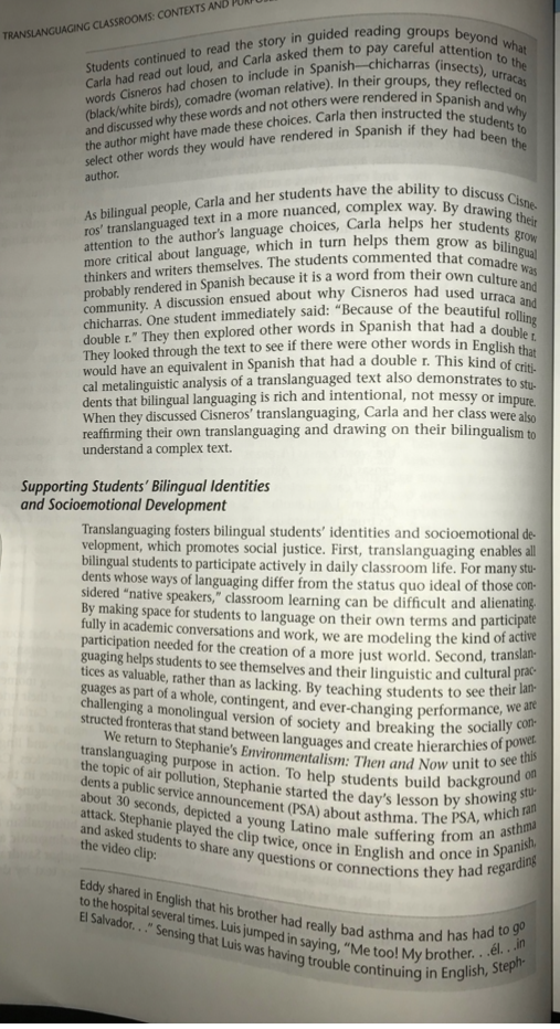 Question Explain How Teachers Can Use Translanguaging In Different Types Of Classroom Contexts Please Provide Examples 19