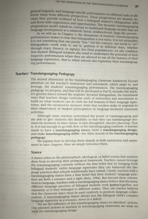 Question Explain How Teachers Can Use Translanguaging In Different Types Of Classroom Contexts Please Provide Examples 32