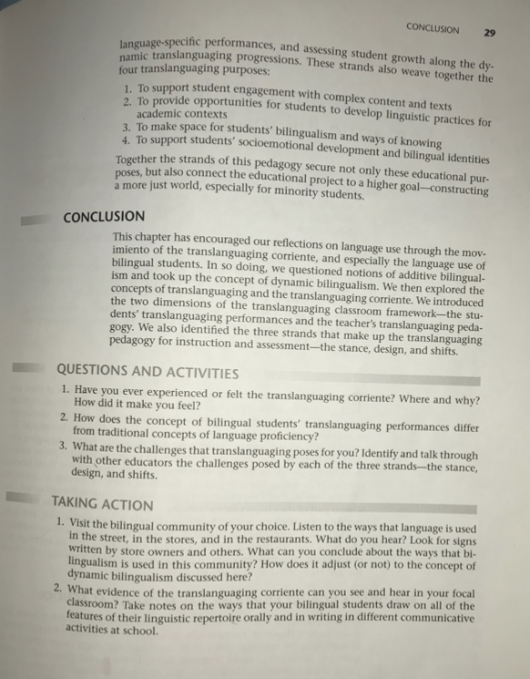 Question Explain How Teachers Can Use Translanguaging In Different Types Of Classroom Contexts Please Provide Examples 34