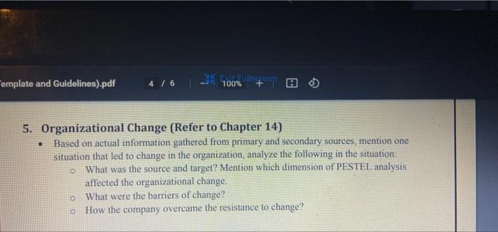 Emplate And Guidelines Pdf 4 6 100 5 Organizational Change Refer To Chapter 14 Based On Actual Information Gather 1