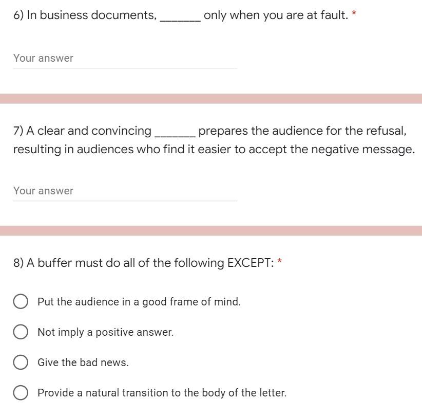 6 In Business Documents Only When You Are At Fault Your Answer 7 A Clear And Convincing Prepares The Audience For 1